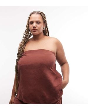 ASOS Asos Design Curve Longline Bandeau Top - Red