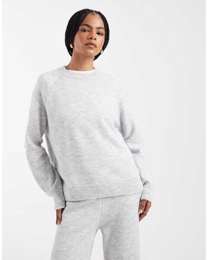 ASOS Knitted Raglan Jumper Co-Ord - Grey
