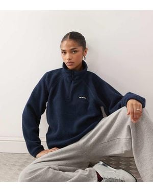 Columbia Olive Spring 1/4 Zip Fleece - Blue