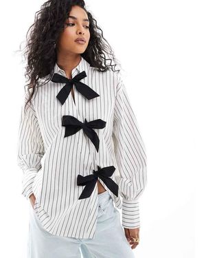 ASOS Bow Detail Shirt - White