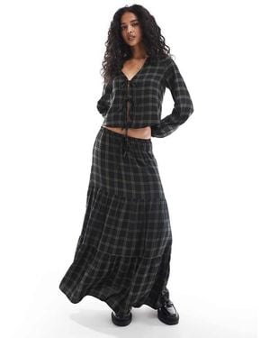 Pull&Bear Gonna Lunga A Balze A Quadri - Nero