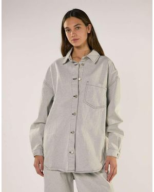 Glamorous Denim Long Sleeve Shirt - Grey