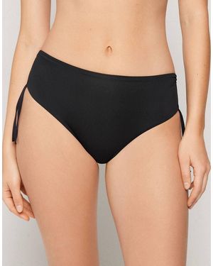 Tezenis High-Waist Brazilian With Drawstring - Black