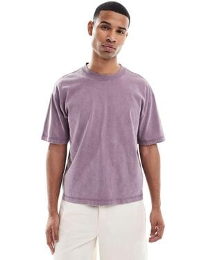 Hollister Short Sleeve Heavyweight Cropped T-shirt - Purple