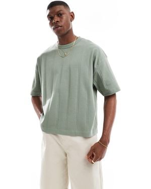 ASOS – kastiges oversize-t-shirt - Grün