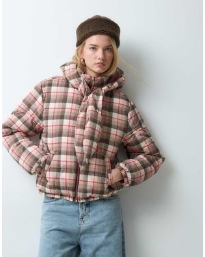 Miss Selfridge Chaqueta Acolchada Con Cuello Anudado En Burdeos-Marrón - Rojo