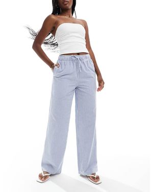 Superdry Cotton Stripe Elasticated Trousers - Blue
