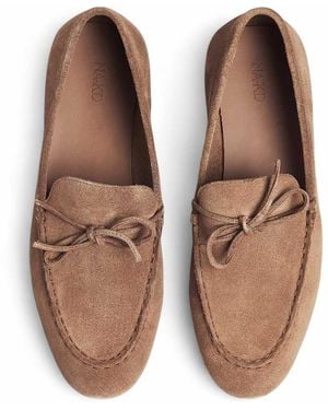 NA-KD Bow Detail Moccasins - Brown