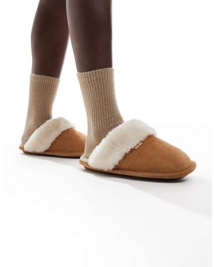 HUNTER – gefütterte pantoffel-hausschuhe - Braun