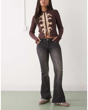 Weekday Katsumi Low Waist Flared Jeans - White