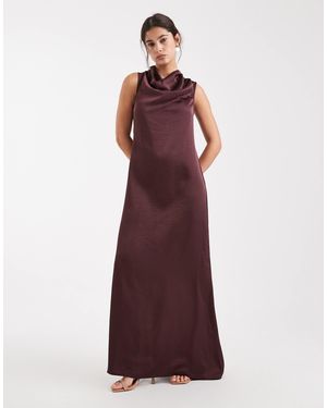 Vero Moda – satin-maxikleid - Rot
