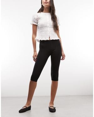 Monki Jersey Stretch Capri Pants - Black