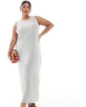 Vero Moda Slubby Maxi Tank Dress - White