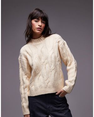 Levi's Isabel Relaxed Fit Cable Knit Sweater - Gray