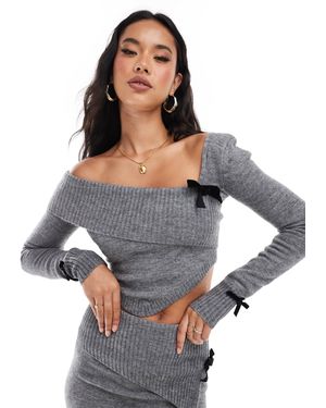 The Frolic – exklusiver, asymmetrischer pullover - Grau