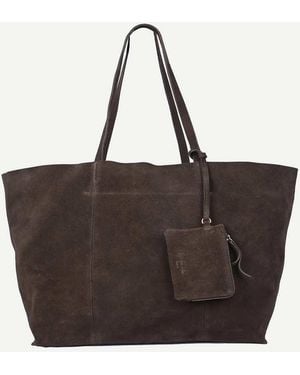 OFF THE HOOK Lauryn Shopper Suede Tote Bag - Brown