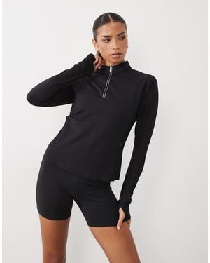 Sweaty Betty Runner's High Bonded Half Zip Jacket - Black