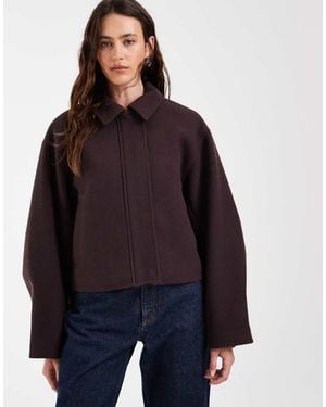 ASOS Formal Top Collar Cropped Jacket - Blue
