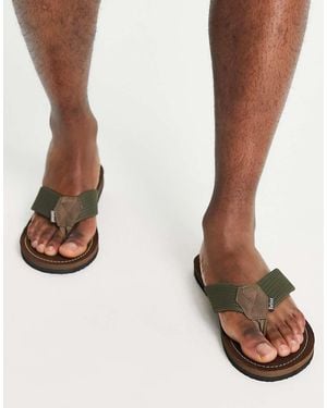 Barbour Sandalias Color Oliva De Playa Toeman De - Blanco