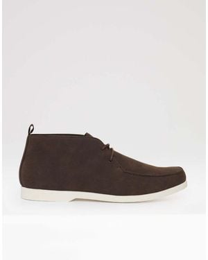 Threadbare Faux Suede Moccasin Boots - Brown