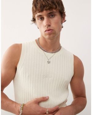 Prohibited Knitted Tank Top - White