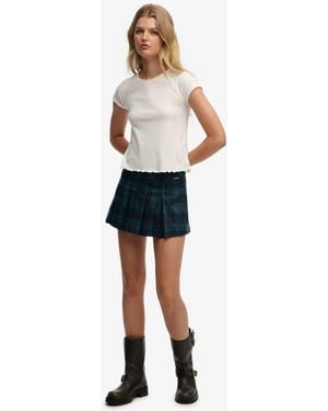 Superdry Mini Pleated Skort - White