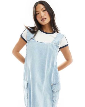 Miss Selfridge Vestito Scamiciato Svasato - Blu