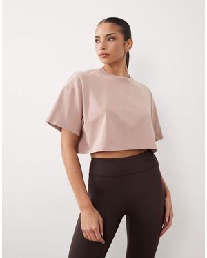 4505 Icon Heavyweight Cotton Cropped T-shirt With Quick Dry Finish - Orange