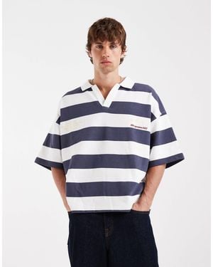 Jack & Jones Short Sleeve Rugby Top - Blue