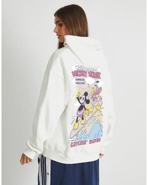 Skinnydip London Disney Mickey Surf Hoodie - White