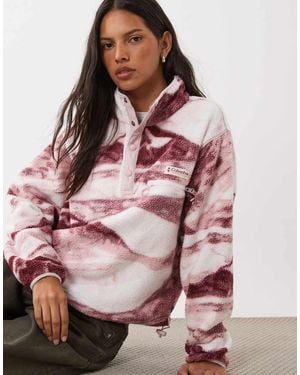Columbia Helvetia Ii Summits Cropped Half Snap - Pink