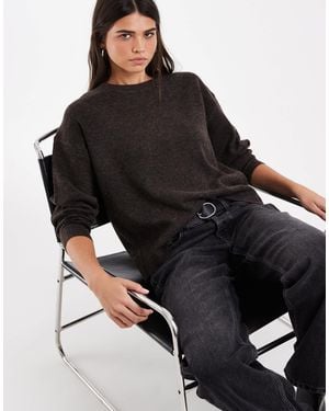 ONLY O-neck Knit Sweater - Black
