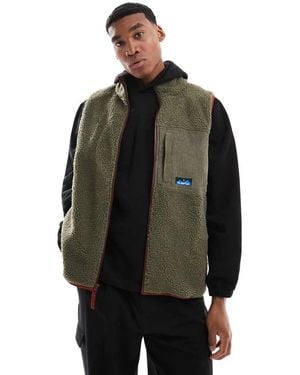 Kavu Chaleco De Sherpa Afelpada Cooper De -Verde - Negro