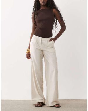 Mango Teen Straight Trouser - Natural