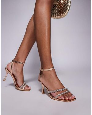 SIMMI Simmi London Ebby Embellished Mid Heeled Sandals - Purple