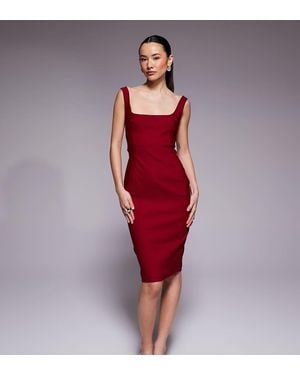 Vesper Petite Vestito Fasciante Midi - Rosso