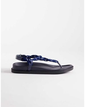 SEQWL Sandali Infradito Con Fascette - Blu