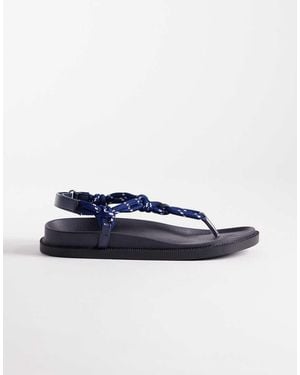 SEQWL Teensandalen Met Touwbandjes - Blauw