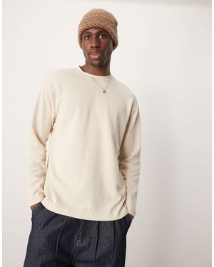 SELECTED – oscar – langärmliges oversize-shirt - Natur