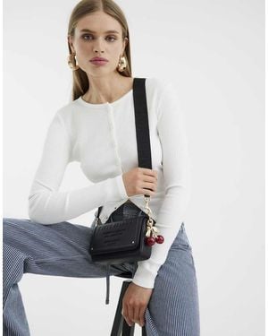River Island Embossed Flap Cross Body Bag - White
