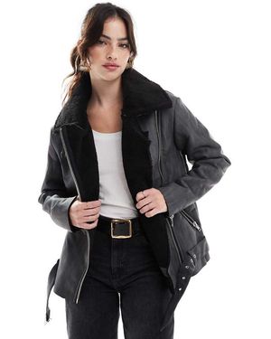 Glamorous Aviator Oversized Jacket - Black