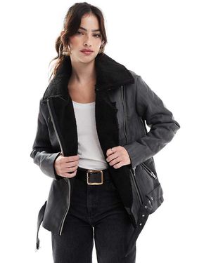 Glamorous Aviator Oversized Jacket - Black