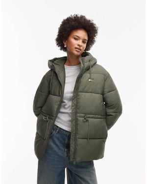 Tommy Hilfiger Midi Puffer Jacket - Green