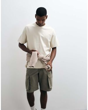 Abercrombie & Fitch Short Sleeve Premium Heavyweight T-shirt - White