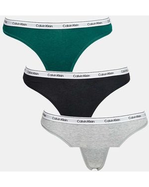 Calvin Klein Icon Logo 3 Pack Thongs - White