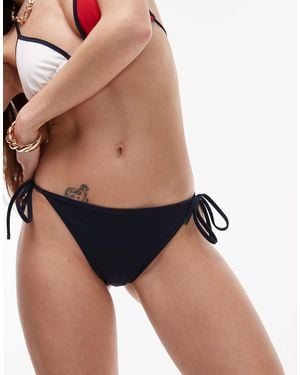 Tommy Hilfiger String Bikini Bottoms - Blue