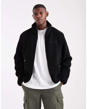 Jack & Jones Fleece With Double Zip - Blue