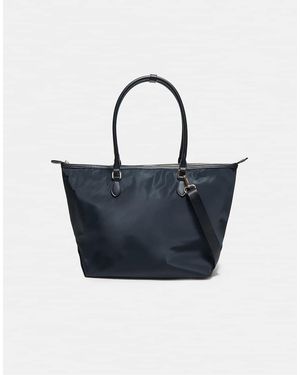 Stradivarius Contrast Crossbody Shopper Bag - Blue
