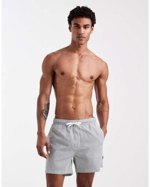 Only & Sons Seersucker Swim Shorts - White