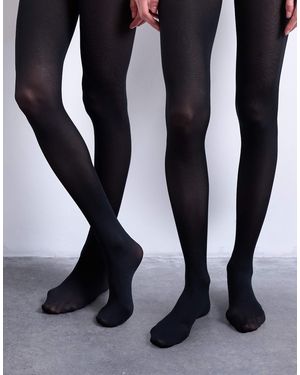 TOPSHOP – 2er pack strumpfhosen - Schwarz